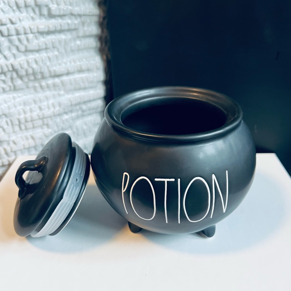 Rae Dunn Cauldron candy jar canister witches POTION Halloween decor party NWT